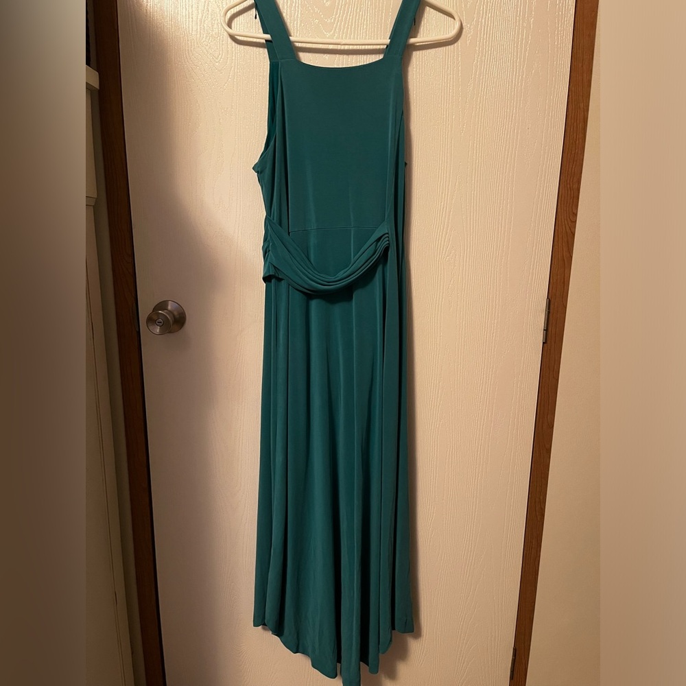 Anthropologie Maeve Teal Azores Halter Sleeveless Midi Dress Size Medium - Picture 7 of 10